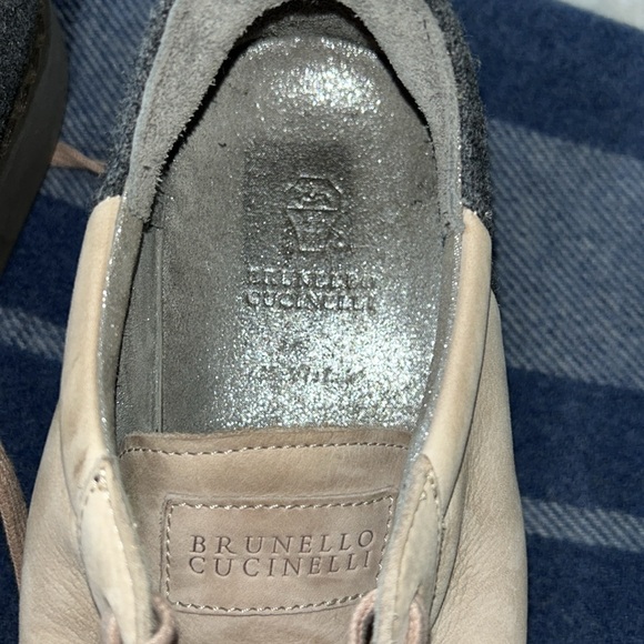 Brunello cucinelli very soft nubuck leather and wool shoes size 8 - 38 - Picture 5 of 13